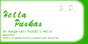 hella puskas business card